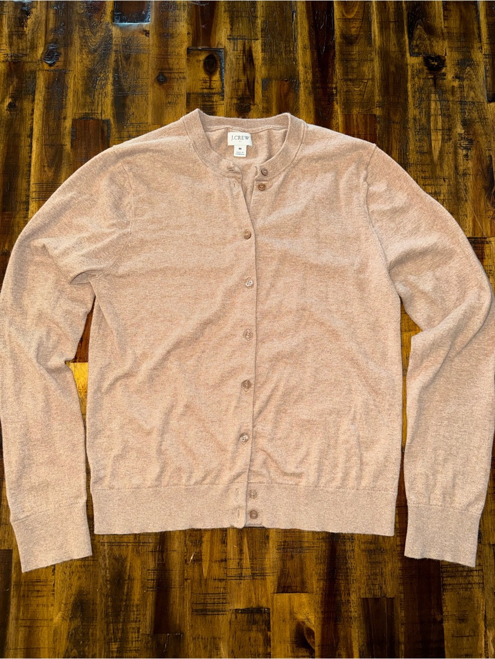 🌵J. Crew Women's button up cardigan sweater. tan light brown. M librarian basic